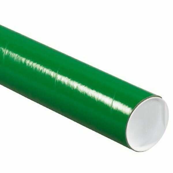 3 x 12'' Green Tubes with Caps, 24PK, Bsc Preferred, Mfr#: S-8105GRN